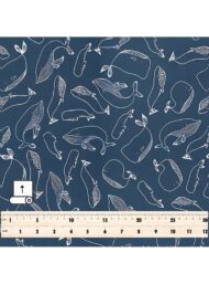 Whale ocean and sky style with blue colors - Image 5