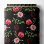 Rose flower style with pink,green colors