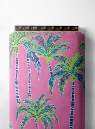 Palm nature style with pink,green colors