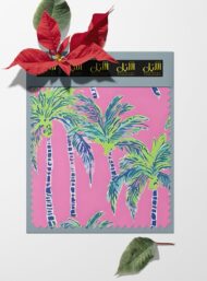 Palm nature style with pink,green colors - Image 6