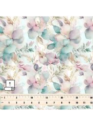 Bloom flower style with green,pink colors - Image 5