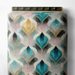 Petal flower style with blue,yellow colors