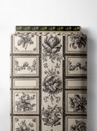 Bloom flower style with grey,white colors