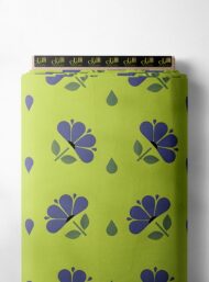 Petal flower style with green,blue colors