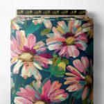 Petal flower style with pink,green colors