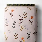 Stem flower style with pink,green colors