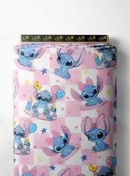 Character animal style with blue, pink colors