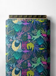 Coral ocean and sky style with blue,green colors