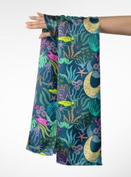 Coral ocean and sky style with blue,green colors - Image 3