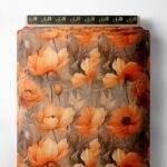 Bloom flower style with orange,yellow colors