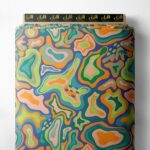 Color abstract style with green,orange colors