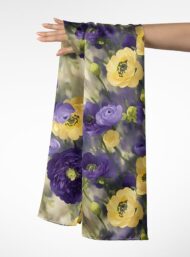 Bloom flower style with purple,yellow colors - Image 3