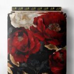 Bloom flower style with red,white colors