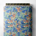 Petal flower style with blue,orange colors