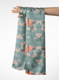 Moth nature style with pink,white colors - Image 3