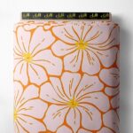 Bloom flower style with pink,orange colors