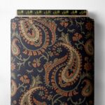 Paisley flower style with brown,orange colors