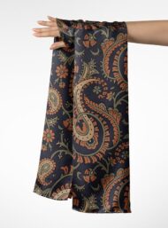 Paisley flower style with brown,orange colors - Image 3