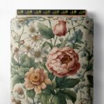 Petal flower style with pink,green colors