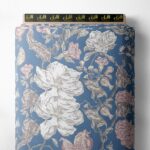 Bloom flower style with grey,blue colors