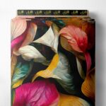 Petal flower style with pink,yellow colors