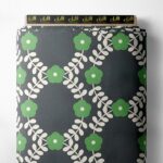 Leaf flower style with green,white colors