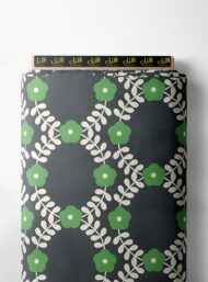 Leaf flower style with green,white colors