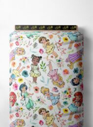 Girl flower style with pink,blue colors