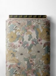 Bloom flower style with pink,yellow colors