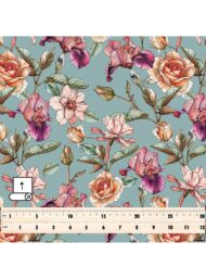 Rose flower style with pink,green colors - Image 5