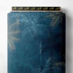 Palm nature style with blue,green colors