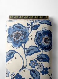 Petal flower style with blue, white colors