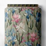 Bloom flower style with pink,blue colors