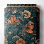 Petal flower style with orange,green colors