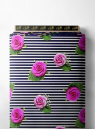 Rose flower style with pink,green colors