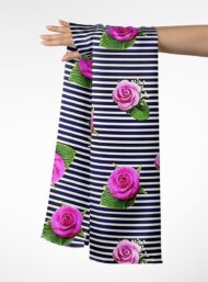 Rose flower style with pink,green colors - Image 3