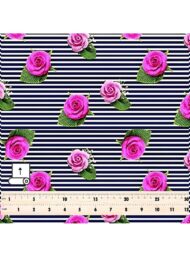 Rose flower style with pink,green colors - Image 5