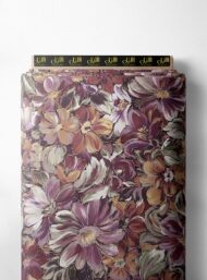 Bloom flower style with purple,yellow colors