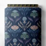 Bloom flower style with blue,pink colors