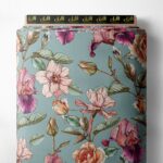 Rose flower style with pink,green colors