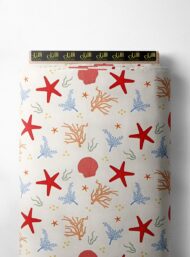 Starfish ocean and sky style with red,blue colors