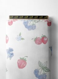 Strawberry flower style with pink,blue colors