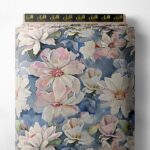 Bloom flower style with pink,white colors