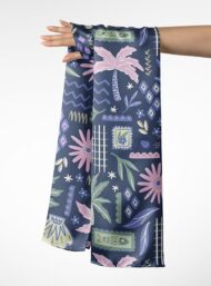 Palm flower style with pink,green colors - Image 3