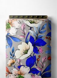 Leaf flower style with blue,white colors