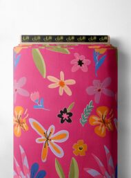 Blossom flower style with pink,green colors