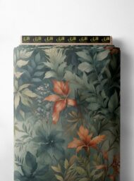 Leaf nature style with green, orange colors