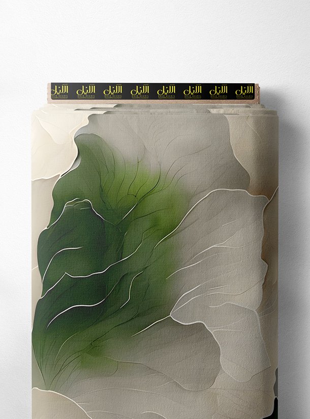 LAI01-3956_1.jpg Leaf flower style with white, green colors - Image 1