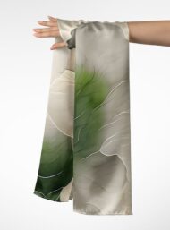 Leaf flower style with white, green colors - Image 3