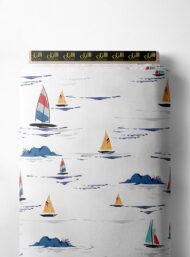 Sail ocean and sky style with blue,yellow colors